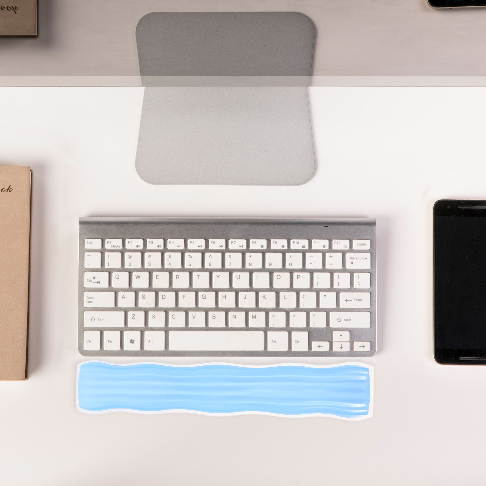 Ergonomic Desk Setup Keyboard - Set Ergonomico Trasparente per Poggiapolso per