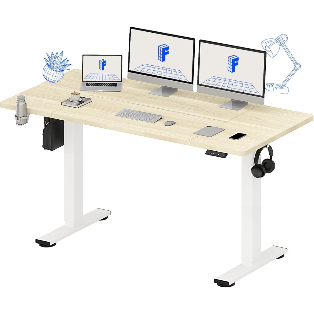 Desk Setup Workspace - Scrivania Elettrica Regolabile in Altezza FLEXISPOT