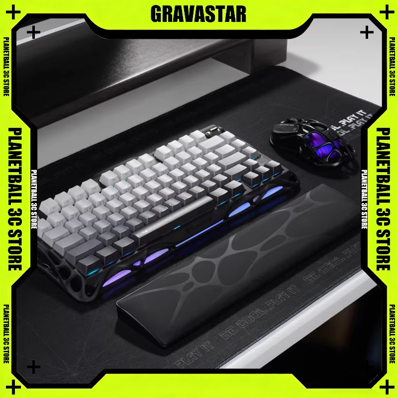 Ergonomic Desk Setup Keyboard - GravaStar Tappetino per Mouse Ergonomico Sci-Fi