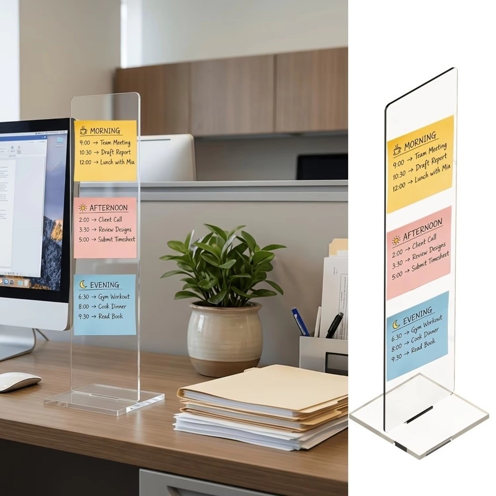 Desk Setup Home Office - Lavagna per Messaggi in Acrilico Durevole,