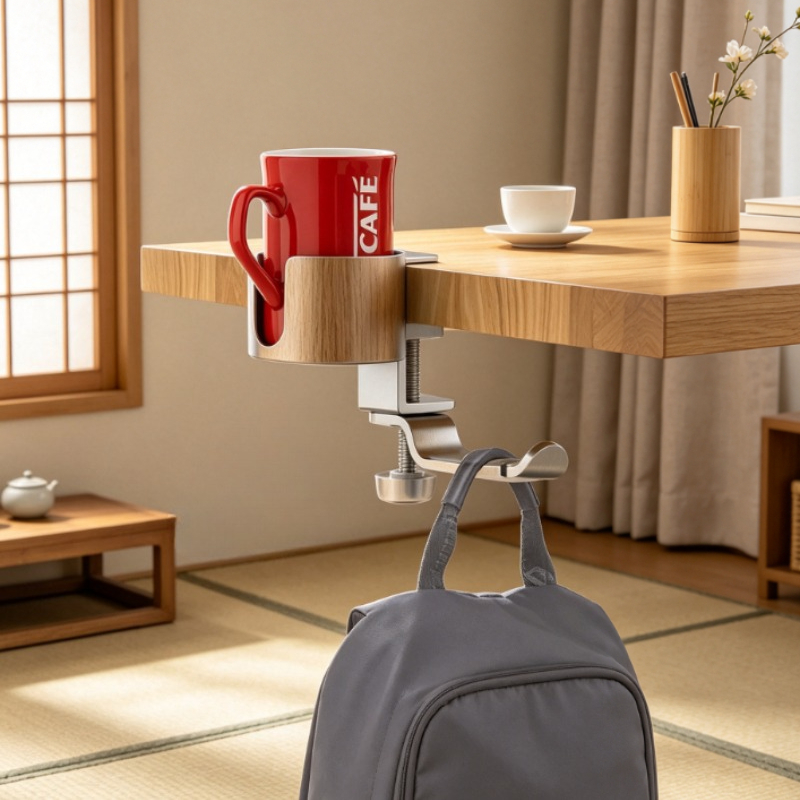 Desk Setup Home Office - Supporto Girevole Premium per Tazza in