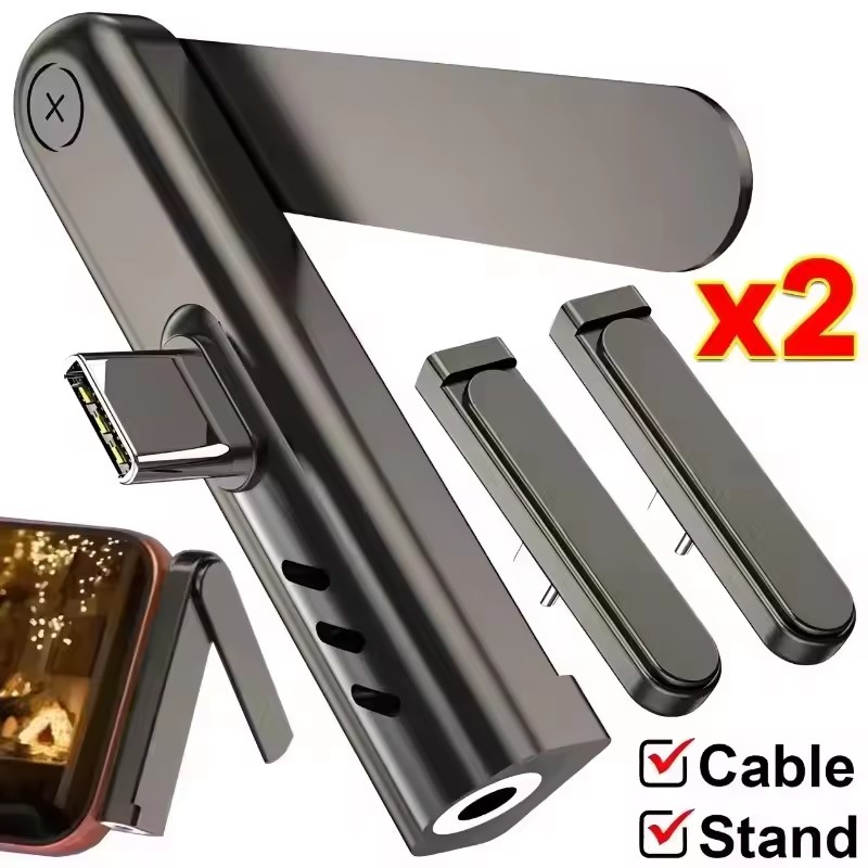 Headphone Hook Under - Adattatore pieghevole portatile da USB C
