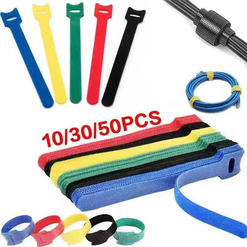 Desk Setup Cable Management - 10/30/50 Pezzi Organizzatore Cavi USB, Fascette