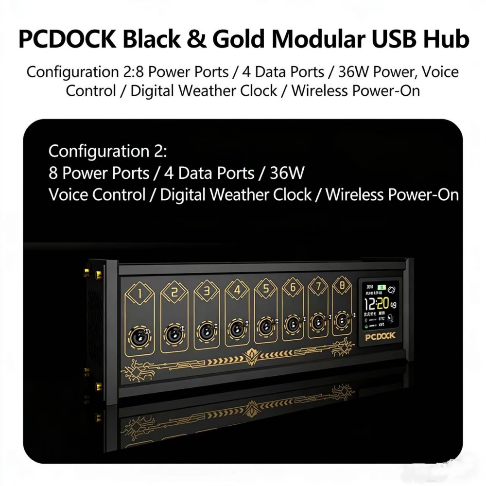 Desk Setup Laptop - Multipresa da Scrivania PCDOCK con Interruttore,