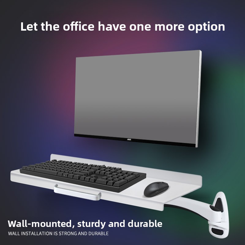 Ergonomic Desk Setup Keyboard - Supporto da Parete Industriale per Tastiera,