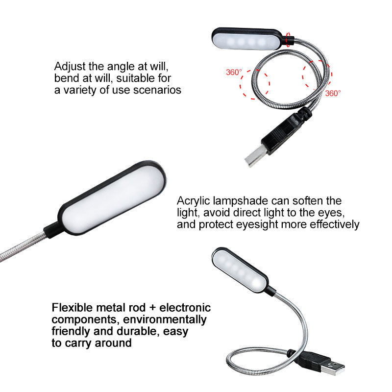 Mini lampada da libro a 4 LED  - Desk Setup Laptop recensione e prezzo