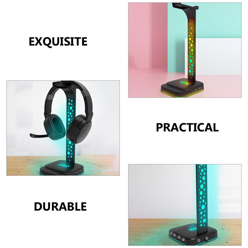 Supporto per Cuffie RGB USB 3. - Desk Setup Headphones recensione e prezzo