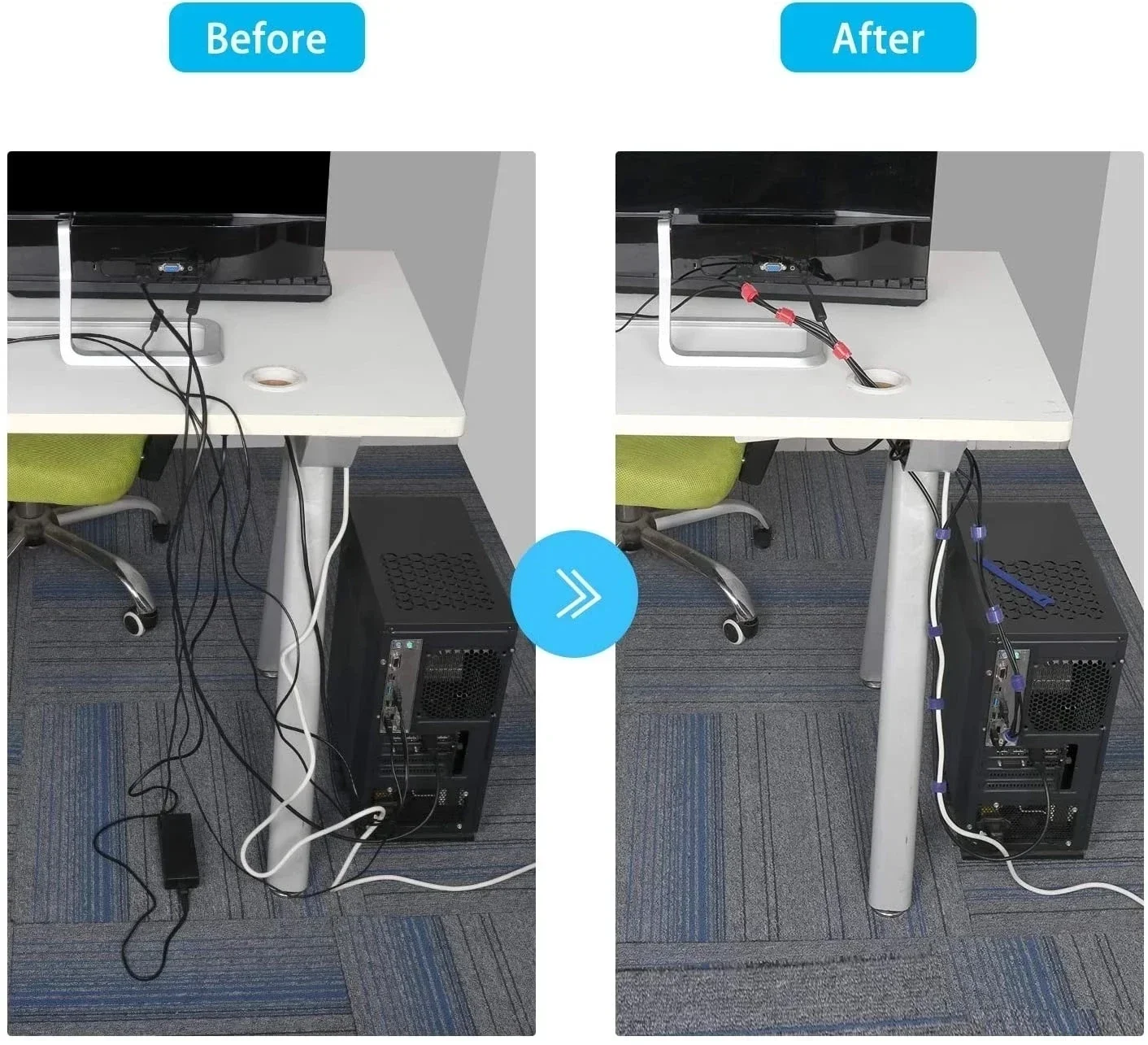 10/30/50 Pezzi Organizzatore p - Desk Setup Cable Management recensione e prezzo