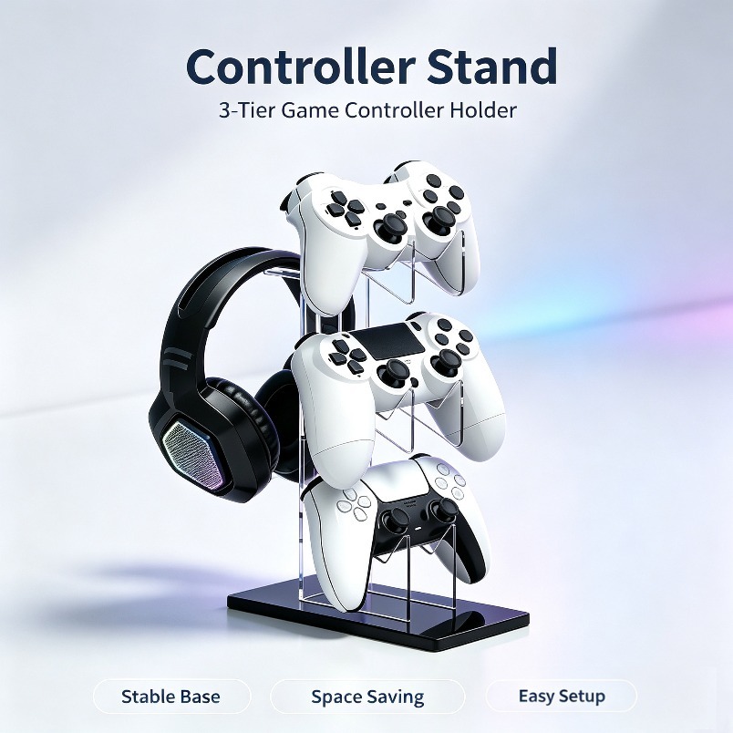 Supporto per Controller a 3 Li - Desk Setup Headphones recensione e prezzo